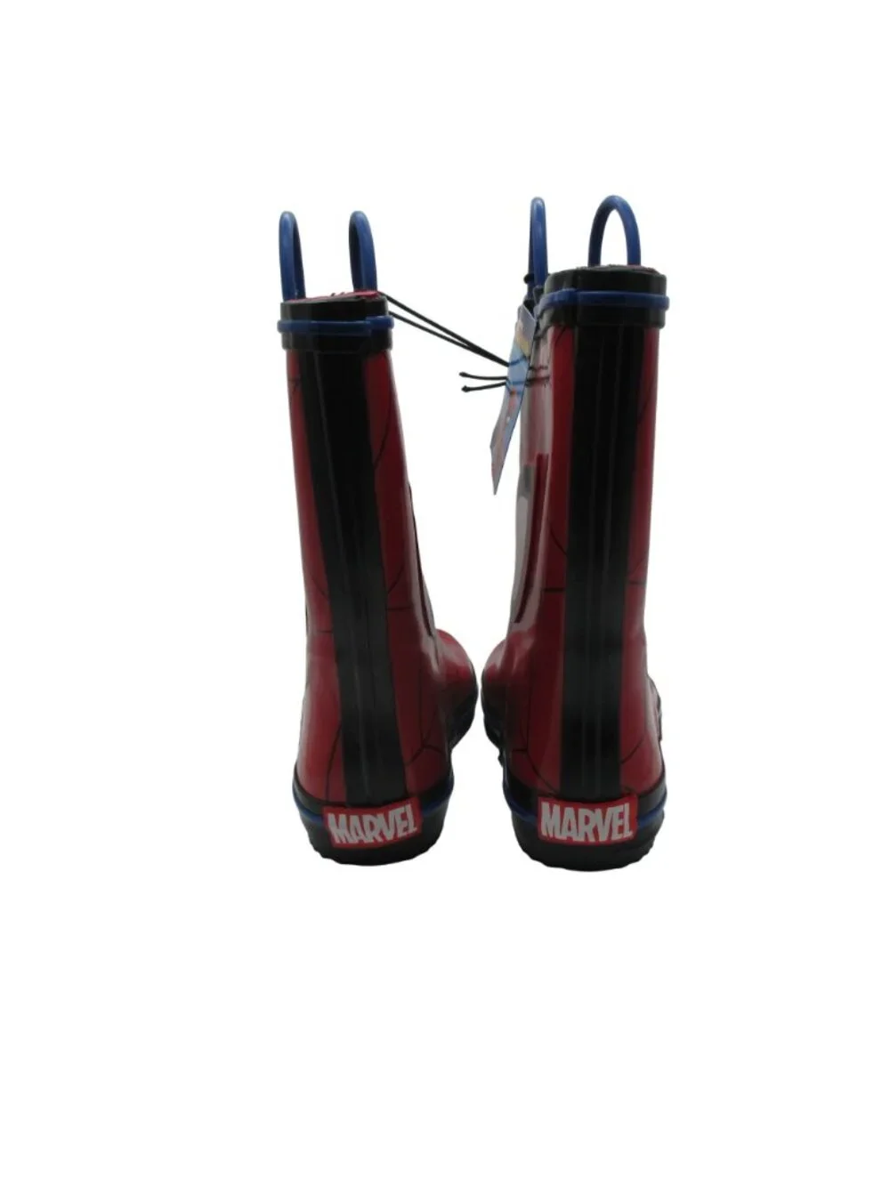 Marvel Spiderman Red Toddler Boy's Rain Boots Waterproof Youth 2-3  NWT RARE